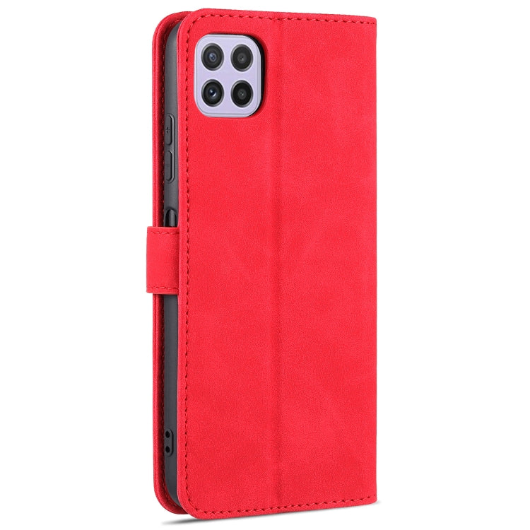 For Samsung Galaxy A22 5G AZNS Skin Feel Calf Texture Horizontal Flip Leather Case with Card Slots & Holder & Wallet(Red) - Galaxy Phone Cases by AZNS | Online Shopping UK | buy2fix