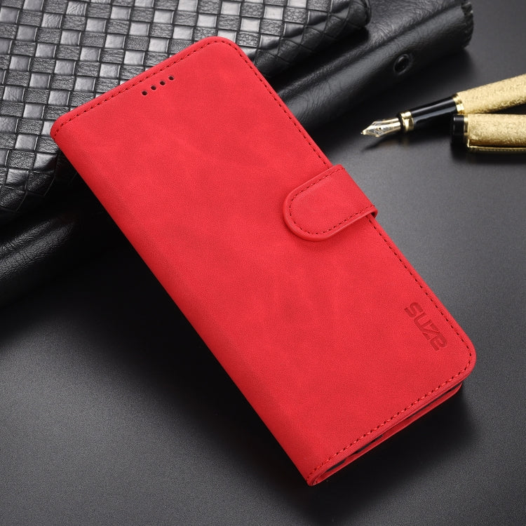 For Samsung Galaxy A22 5G AZNS Skin Feel Calf Texture Horizontal Flip Leather Case with Card Slots & Holder & Wallet(Red) - Galaxy Phone Cases by AZNS | Online Shopping UK | buy2fix