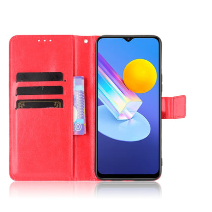 For vivo Y72 5G / iQOO Z3 Crazy Horse Texture Horizontal Flip Leather Case with Holder & Card Slots & Lanyard(Red) - OPPO Cases by buy2fix | Online Shopping UK | buy2fix