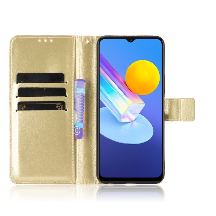 For vivo Y72 5G / iQOO Z3 Crazy Horse Texture Horizontal Flip Leather Case with Holder & Card Slots & Lanyard(Gold) - OPPO Cases by buy2fix | Online Shopping UK | buy2fix