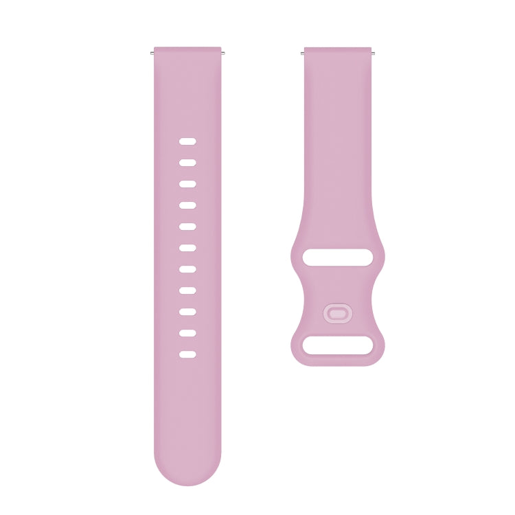 22mm For Amazfit GTS 2e Butterfly Buckle Silicone Watch Band(Light Purple) - Watch Bands by buy2fix | Online Shopping UK | buy2fix