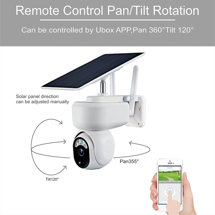 T24 1080P IP65 Waterproof Solar Smart PTZ Camera, Support Full-color Night Vision & Two-way Voice Intercom & AI Humanoid Detection Alarm, WiFi Version - Security by buy2fix | Online Shopping UK | buy2fix