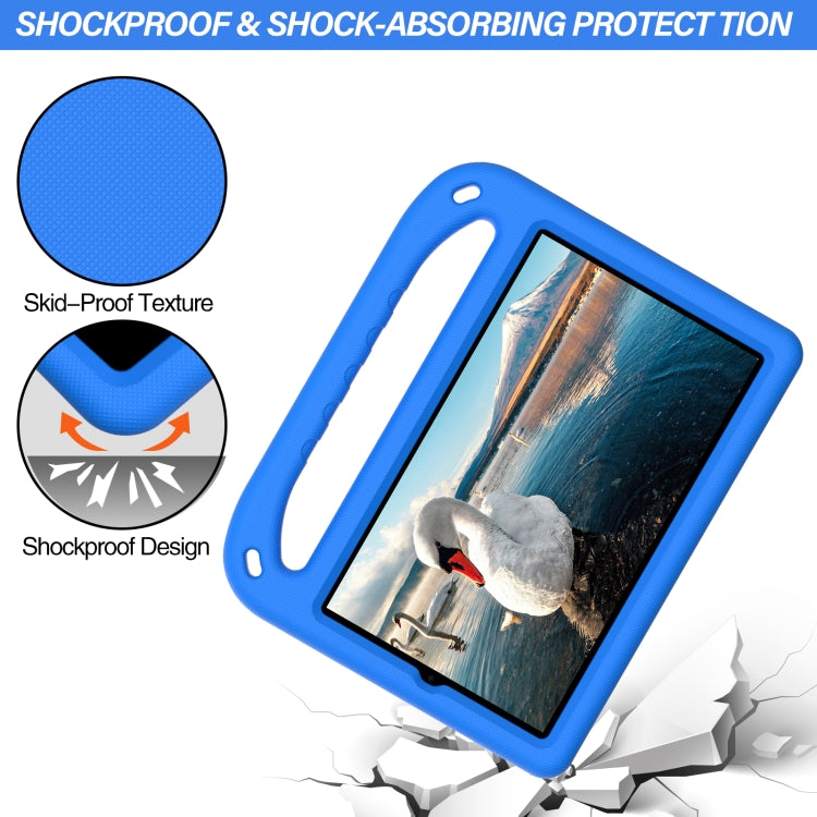 For Huawei MediaPad M5 Lite 8.0 inch Handle Portable EVA Shockproof Anti Falling Protective Case with Triangle Holder(Blue) - Huawei by buy2fix | Online Shopping UK | buy2fix