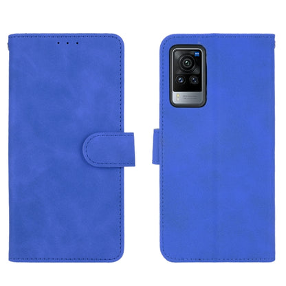 For vivo X60 Pro / X60 5G Solid Color Skin Feel Magnetic Buckle Horizontal Flip Calf Texture PU Leather Case with Holder & Card Slots & Wallet(Blue) - vivo Cases by buy2fix | Online Shopping UK | buy2fix