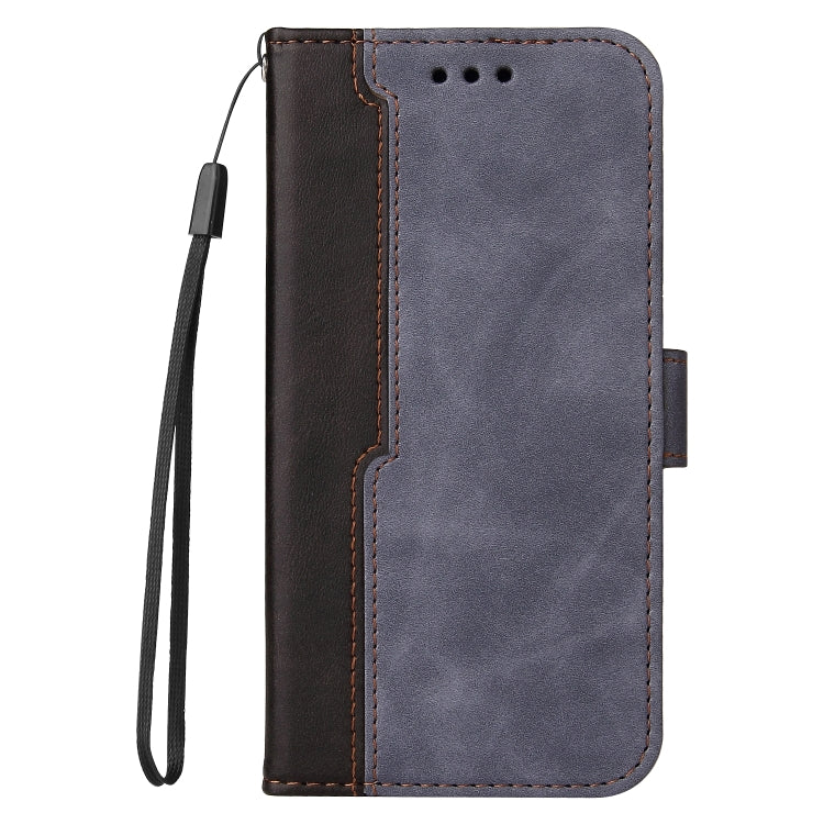 For iPhone 13 Pro Max Business Stitching-Color Horizontal Flip PU Leather Case with Holder & Card Slots & Photo Frame  (Grey) - iPhone 13 Pro Max Cases by buy2fix | Online Shopping UK | buy2fix