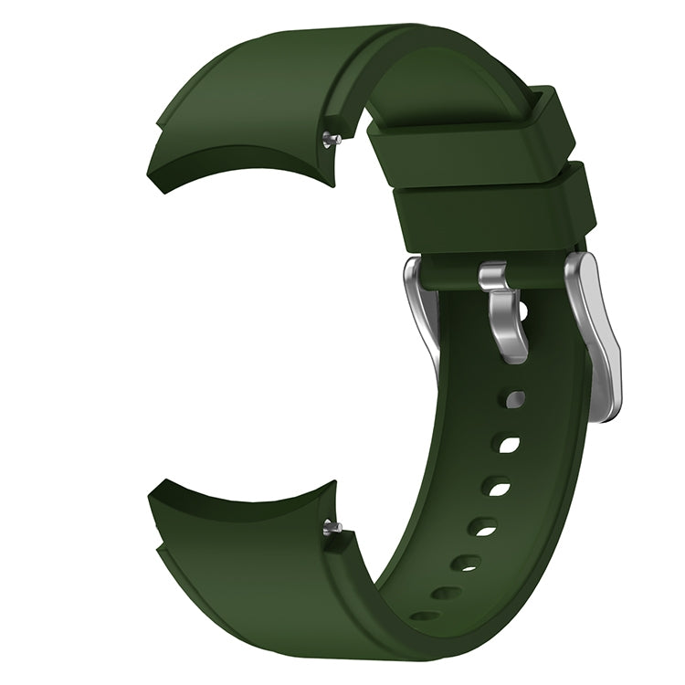 For Samsung Galaxy Watch4 40mm Silicone Watch Band(Army Green) - Smart Wear by buy2fix | Online Shopping UK | buy2fix