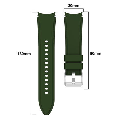 For Samsung Galaxy Watch4 40mm Silicone Watch Band(Army Green) - Smart Wear by buy2fix | Online Shopping UK | buy2fix