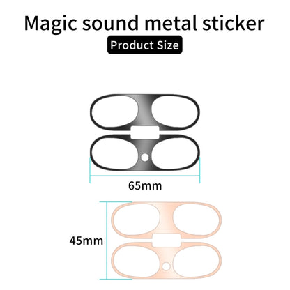 For Beats Studio Buds Wireless Bluetooth Earphone Magic Sound Metal Protective Sticker(Gold) - Protective Sticker by buy2fix | Online Shopping UK | buy2fix