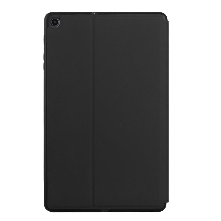For Huawei MatePad T10 / T10s Dual-Folding Horizontal Flip Tablet Leather Case with Holder(Black) - Mobile Accessories by buy2fix | Online Shopping UK | buy2fix