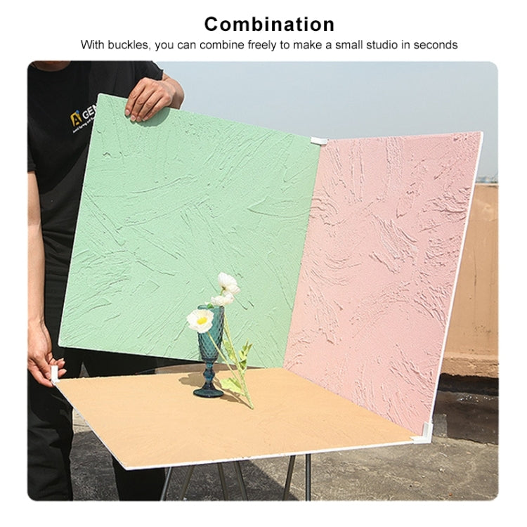 80 x 60cm Retro PVC Cement Texture Board Photography Backdrops Board(Grey Bean Green) - Camera Accessories by buy2fix | Online Shopping UK | buy2fix