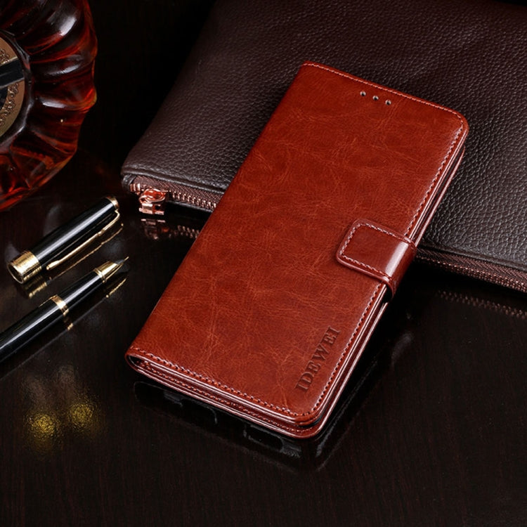 For Nokia C30 idewei Crazy Horse Texture Leather Phone Case with Holder & Card Slots & Wallet(Brown) - Nokia Cases by idewei | Online Shopping UK | buy2fix