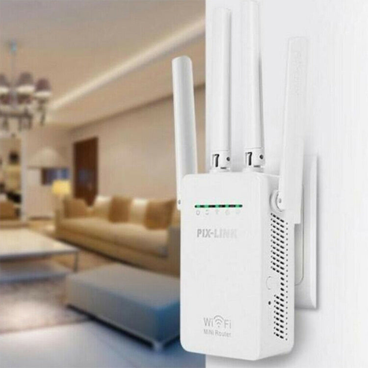 Wireless Smart WiFi Router Repeater with 4 WiFi Antennas, Plug Specification:EU Plug(White) - Wireless Routers by buy2fix | Online Shopping UK | buy2fix