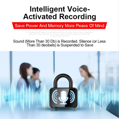 Q11 Intelligent HD Noise Reduction Lock Voice Recorder, Capacity:4GB(Black) - Security by buy2fix | Online Shopping UK | buy2fix