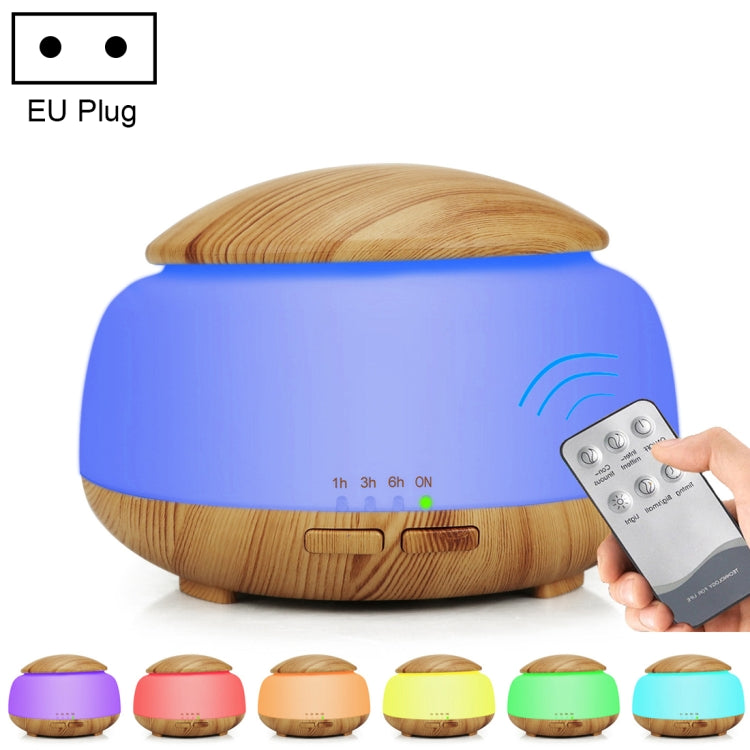 Wood Grain Humidifier Air Purifier Ultrasonic Atomization Household Aromatherapy Machine with Colorful LED Light Automatic Alcohol Sprayer, Plug Specification:EU Plug(Light Brown) - Home & Garden by buy2fix | Online Shopping UK | buy2fix