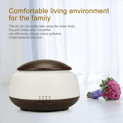 Wood Grain Humidifier Air Purifier Ultrasonic Atomization Household Aromatherapy Machine with Colorful LED Light Automatic Alcohol Sprayer, Plug Specification:EU Plug(Light Brown) - Home & Garden by buy2fix | Online Shopping UK | buy2fix