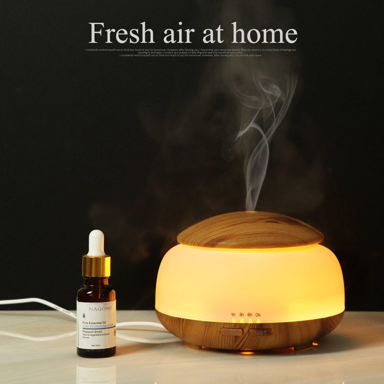 Wood Grain Humidifier Air Purifier Ultrasonic Atomization Household Aromatherapy Machine with Colorful LED Light Automatic Alcohol Sprayer, Plug Specification:EU Plug(Light Brown) - Home & Garden by buy2fix | Online Shopping UK | buy2fix