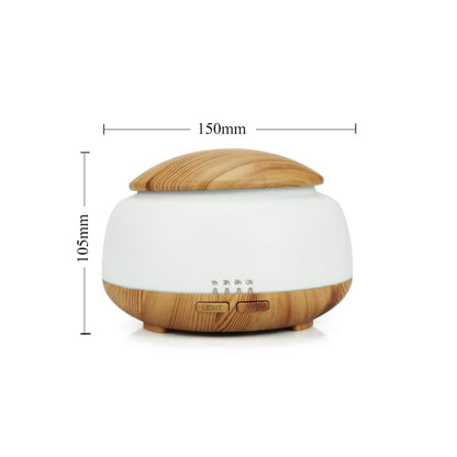 Wood Grain Humidifier Air Purifier Ultrasonic Atomization Household Aromatherapy Machine with Colorful LED Light Automatic Alcohol Sprayer, Plug Specification:US Plug(Light Brown) - Home & Garden by buy2fix | Online Shopping UK | buy2fix