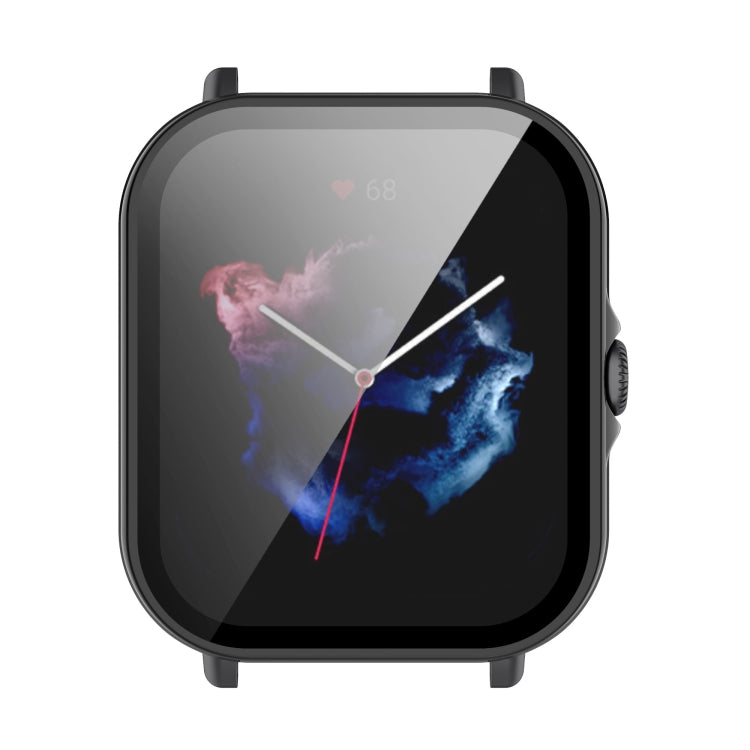 For Amazfit GTS 3 PC + Tempered Glass Watch Protective Case(Black) - Watch Cases by buy2fix | Online Shopping UK | buy2fix