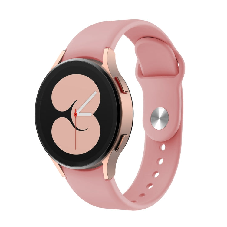 For Samsung Galaxy Watch4 40&44mm/Watch4 Classic 42&46mm Silicone Reverse Buckle Watch Band(Rose Pink) - Smart Wear by buy2fix | Online Shopping UK | buy2fix