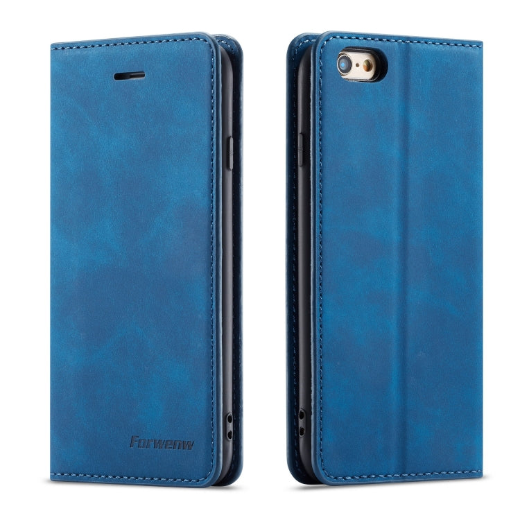 For iPhone 6s / 6 Forwenw Dream Series Oil Edge Strong Magnetism Horizontal Flip Leather Case with Holder & Card Slots & Wallet & Photo Frame(Blue) - More iPhone Cases by Forwenw | Online Shopping UK | buy2fix