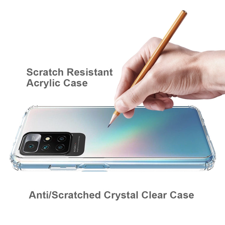 For Xiaomi Redmi 10 4G / Note 11 4G International Version Scratchproof TPU + Acrylic Protective Phone Case(Transparent) - Xiaomi Accessories by buy2fix | Online Shopping UK | buy2fix