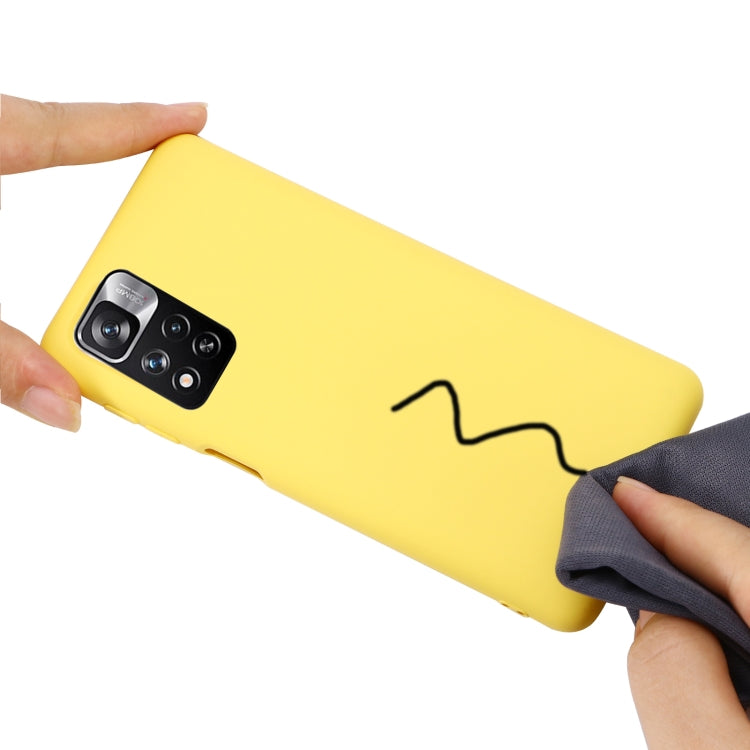 For Xiaomi Redmi Note 11 Pro China / Note 11 Pro+ Liquid Silicone Phone Case(Yellow) - Xiaomi Cases by buy2fix | Online Shopping UK | buy2fix