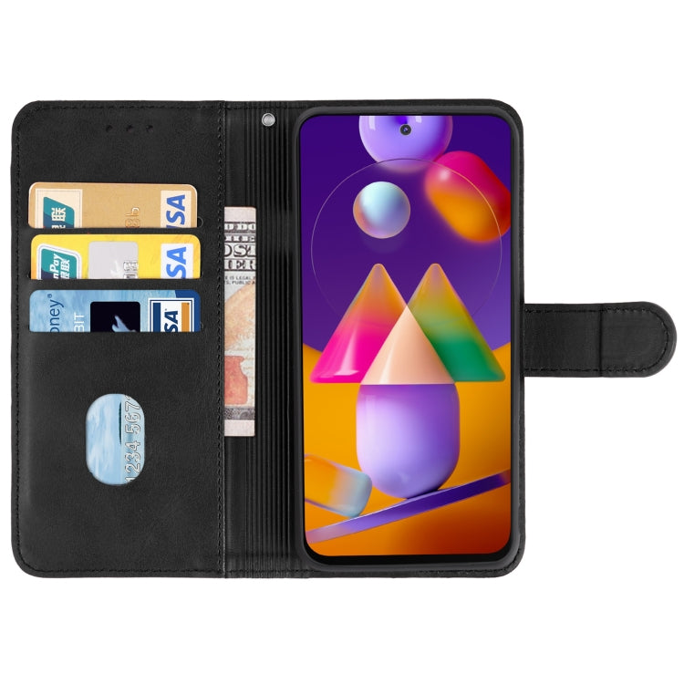 Leather Phone Case For Samsung Galaxy M31s(Black) - Galaxy Phone Cases by buy2fix | Online Shopping UK | buy2fix