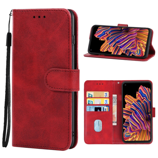 Leather Phone Case For Samsung Galaxy Xcover Pro(Red) - Galaxy Phone Cases by buy2fix | Online Shopping UK | buy2fix