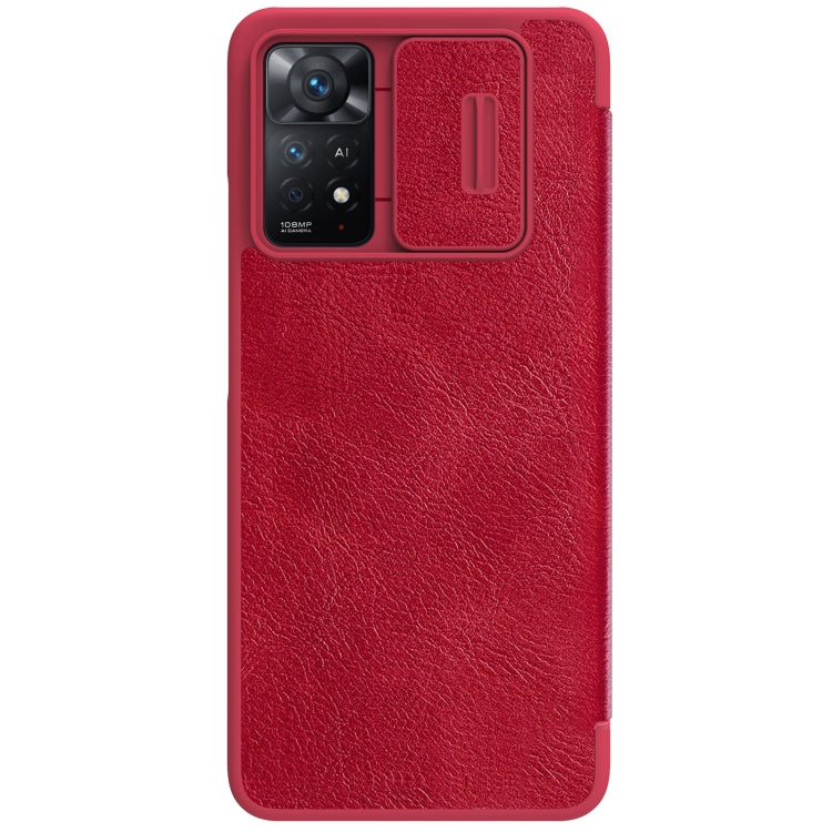 For Xiaomi Redmi Note 11 Pro Global / 11 Pro 5G Global / 11 Pro+ 5G India / 11E Pro 5G NILLKIN QIN Series Pro Crazy Horse Texture Leather Case(Red) - Xiaomi Cases by NILLKIN | Online Shopping UK | buy2fix