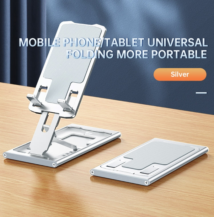 R-JUST HZ16 Slim Phone Desktop Holder(Silver) - Desktop Holder by R-JUST | Online Shopping UK | buy2fix