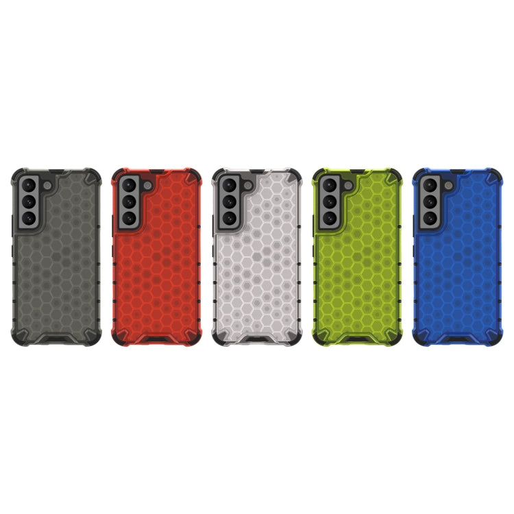 For Samsung Galaxy S22 5G Honeycomb PC + TPU Phone Case(White) - Galaxy S22 5G Cases by buy2fix | Online Shopping UK | buy2fix