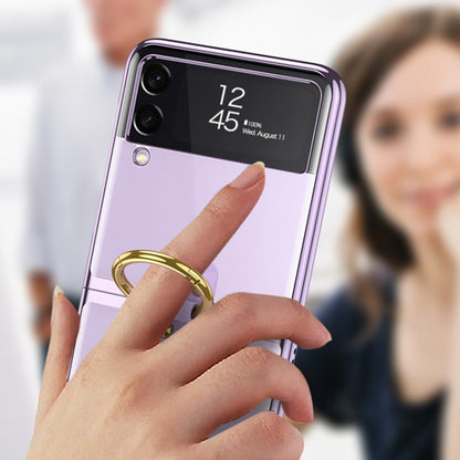 For Samsung Galaxy Z Flip3 5G GKK Phantom Electroplating Phone Case with Ring(Purple) - Galaxy Phone Cases by GKK | Online Shopping UK | buy2fix