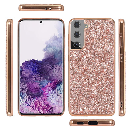 For Samsung Galaxy S22+ 5G Glitter Powder Shockproof TPU Protective Phone Case(Silver) - Samsung Accessories by buy2fix | Online Shopping UK | buy2fix