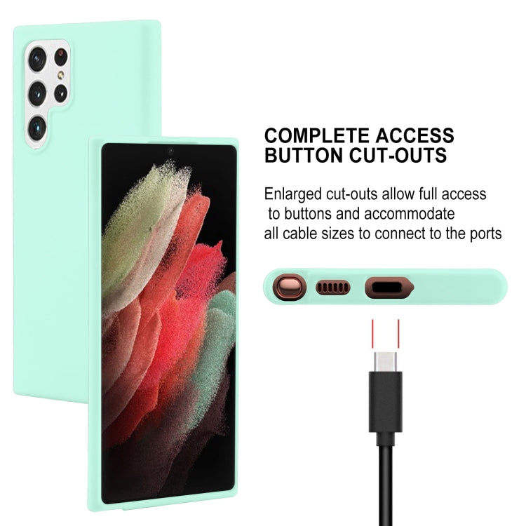 For Samsung Galaxy S22 Ultra 5G GOOSPERY SOFT FEELING Liquid TPU Soft Case(Mint Green) - Samsung Accessories by GOOSPERY | Online Shopping UK | buy2fix