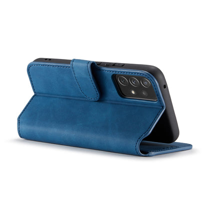 For Samsung Galaxy A53 5G DG.MING Retro Oil Side Horizontal Flip Leather Case with Holder & Card Slots & Wallet(Blue) - Samsung Accessories by DG.MING | Online Shopping UK | buy2fix