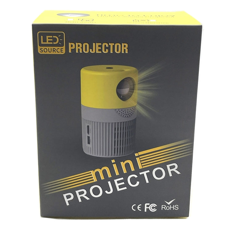 T400 100 inch Screen 3000 Lumens LED Mini Projector, Plug Type:AU Plug(Grey Yellow) - Consumer Electronics by buy2fix | Online Shopping UK | buy2fix