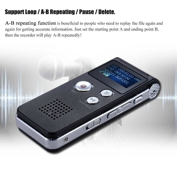 SK-012 32GB USB Dictaphone Digital Audio Voice Recorder with WAV MP3 Player VAR Function(Grey) - Consumer Electronics by buy2fix | Online Shopping UK | buy2fix