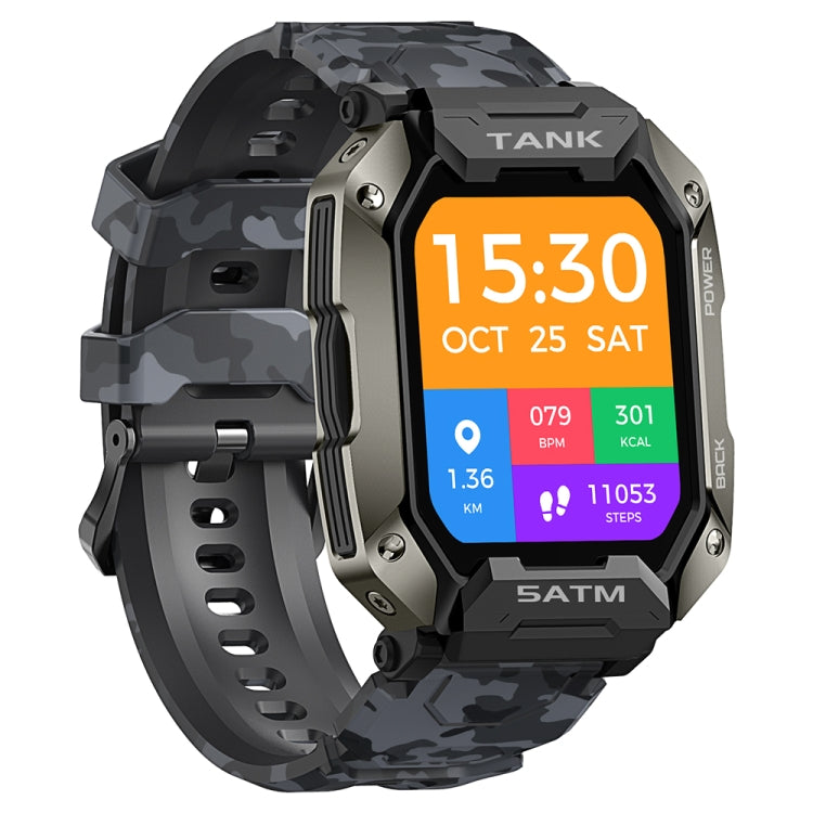 TANK M1 1.72 TFT Screen Smart Watch, Support Sleep Monitoring / Heart Rate Monitoring(Camouflage Black) - Smart Wear by buy2fix | Online Shopping UK | buy2fix