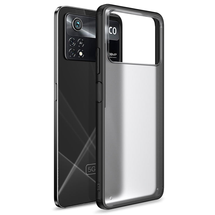For Xiaomi Poco X4 Pro 5G Four-corner Shockproof TPU + PC Protective Phone Case(Black) - Xiaomi Accessories by buy2fix | Online Shopping UK | buy2fix
