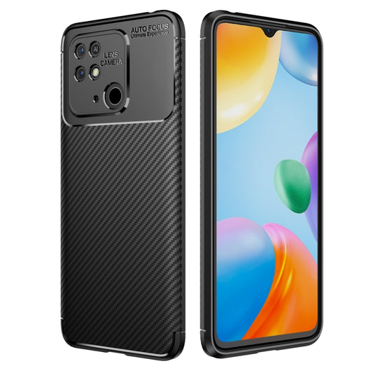 For Xiaomi Redmi 10C Carbon Fiber Texture Shockproof TPU Phone Case(Black) - Xiaomi Accessories by buy2fix | Online Shopping UK | buy2fix