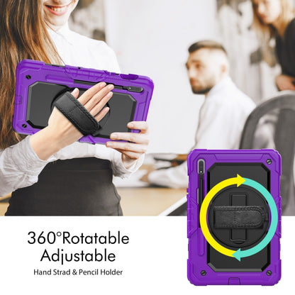 For Samsung Galaxy Tab S8 11 inch SM-X700 Silicone + PC Tablet Case(Purple+Black) - Galaxy Tab S8 Cases by buy2fix | Online Shopping UK | buy2fix