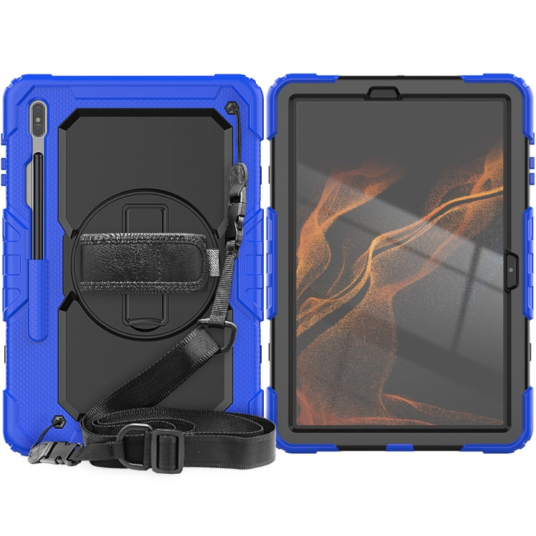 For Samsung Galaxy Tab S8+ 12.4 inch SM-X800 Silicone + PC Tablet Case(Dark Blue+Black) - Galaxy Tab S8+ Cases by buy2fix | Online Shopping UK | buy2fix