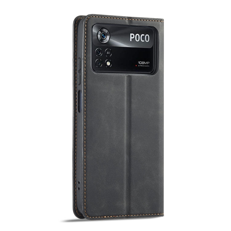 For Xiaomi Poco X4 Pro 5G Forwenw Dream Series Oil Edge Strong Magnetism Leather Phone Case(Black) - Xiaomi Cases by Forwenw | Online Shopping UK | buy2fix