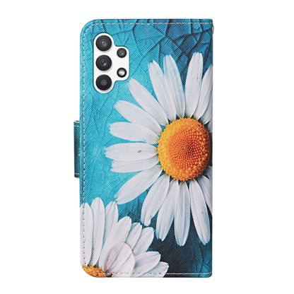 For Samsung Galaxy A13 4G Colored Drawing Pattern Flip Leather Case(Chrysanthemum) - Galaxy Phone Cases by buy2fix | Online Shopping UK | buy2fix