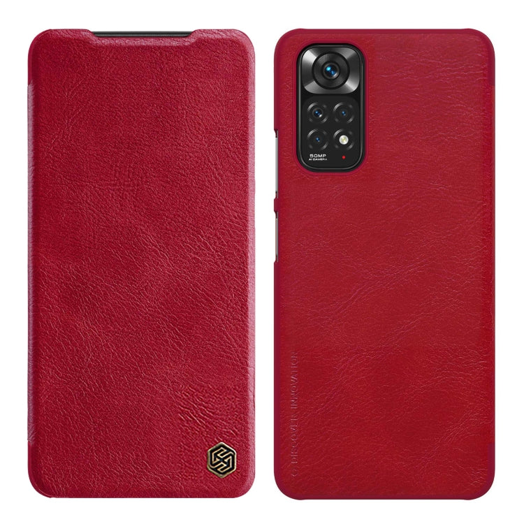 For Xiaomi Redmi Note 11 Global NILLKIN QIN Series Crazy Horse Texture Leather Case(Red) - Xiaomi Cases by NILLKIN | Online Shopping UK | buy2fix