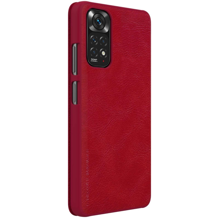 For Xiaomi Redmi Note 11 Global NILLKIN QIN Series Crazy Horse Texture Leather Case(Red) - Xiaomi Cases by NILLKIN | Online Shopping UK | buy2fix