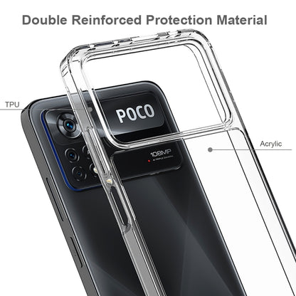 For Xiaomi Poco X4 Pro 5G Scratchproof TPU + Acrylic Protective Phone Case(Transparent) - Xiaomi Cases by buy2fix | Online Shopping UK | buy2fix