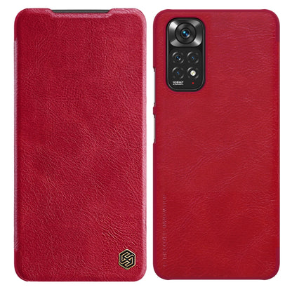 For Xiaomi Redmi Note 11S NILLKIN QIN Series Crazy Horse Texture Leather Case(Red) - Xiaomi Cases by NILLKIN | Online Shopping UK | buy2fix