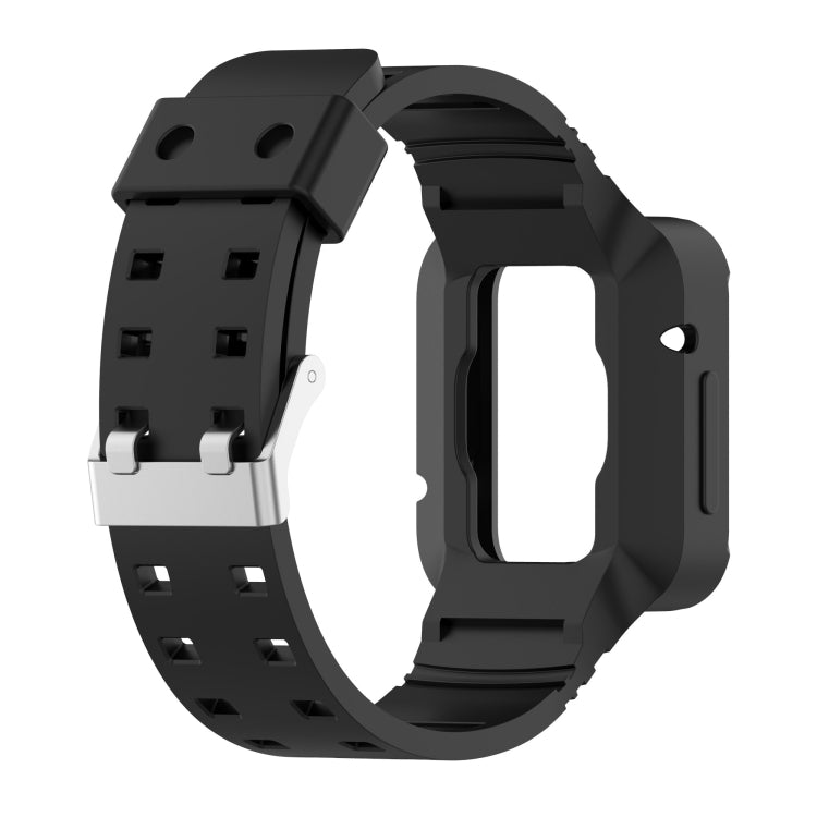 For Xiaomi Redmi Watch 2 Lite/Watch Lite 2/Watch Lite/Redmi Watch 2/Redmi Watch Silicone Integrated Watch Band(Black) - Watch Bands by buy2fix | Online Shopping UK | buy2fix