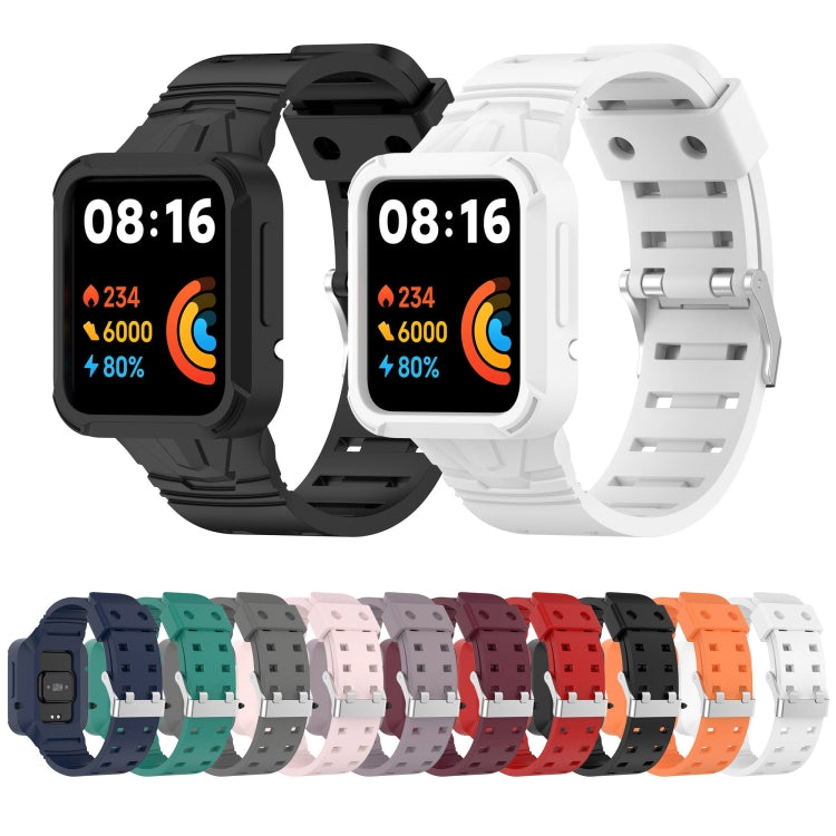 For Xiaomi Redmi Watch 2 Lite/Watch Lite 2/Watch Lite/Redmi Watch 2/Redmi Watch Silicone Integrated Watch Band(Black) - Watch Bands by buy2fix | Online Shopping UK | buy2fix